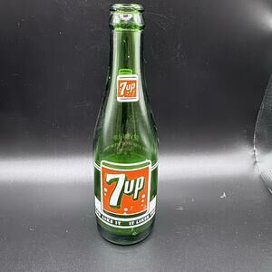 Vintage 7 Up Seven-Up Green Glass Bottle San Francisco Ca 7oz Soda Pop Beverage